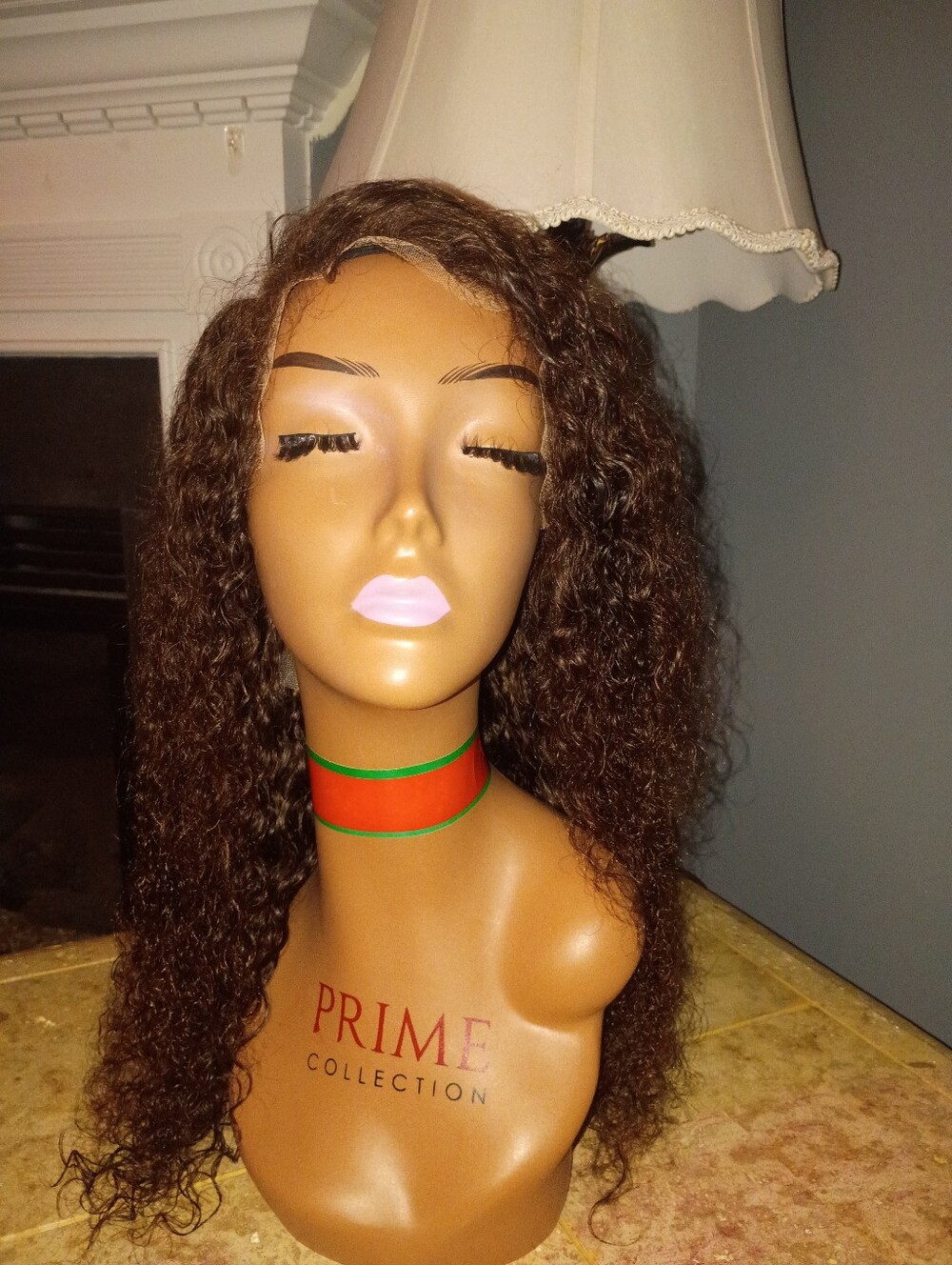Deep Brown Curly Lace Front Wig